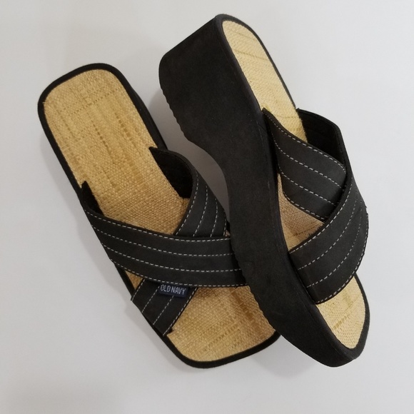 Old Navy Shoes - Old Navy ♡ Platform Cross Strap Slides
